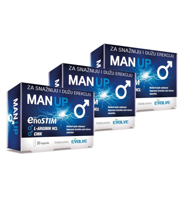 Man Up kapsule za POTENCIJU - 3 KUTIJE / 90 KAPSULA Rok:05/25 Gratis dostava